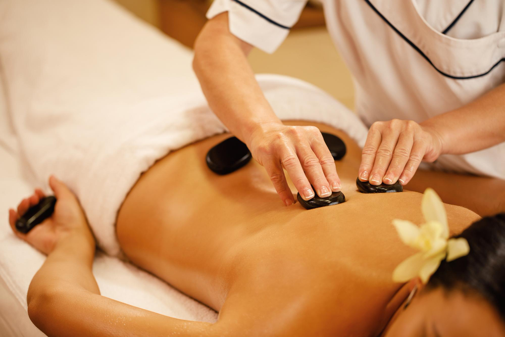 Hot stone therapy